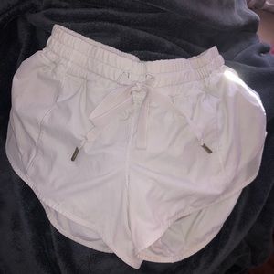 White Lululemon shorts